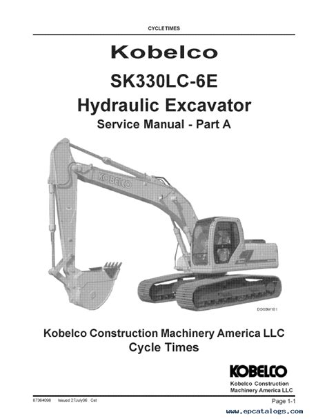 Kobelco Sk330lc 6e Sk330nlc 6e Crawler Excavator Service Repair Manual Download Lc07 06001 Yc07 02801