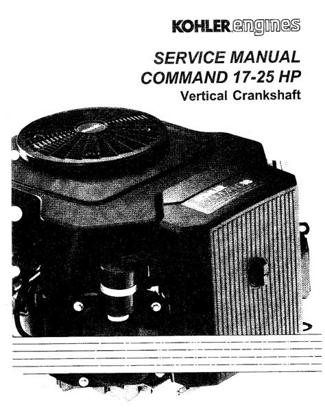 Kohler Command 17hp 25hp Service Repair Workshop Manual Instant Download