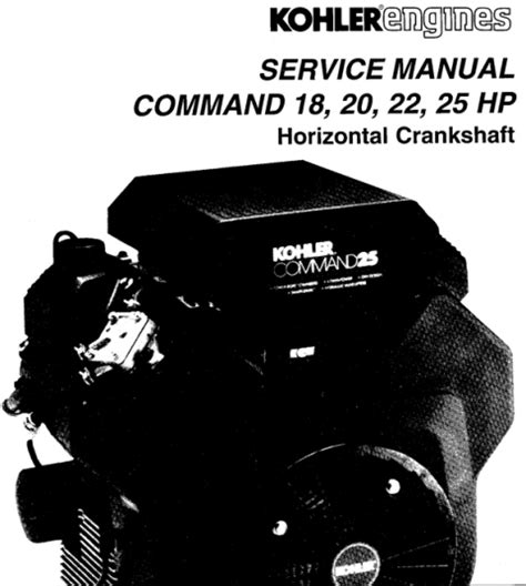 Kohler Command 18 20 22 25 Hp Service Repair Manual Horizontal Crankshaft