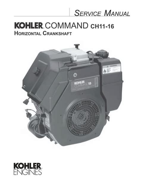 Kohler Command Model Ch11 11hp Engine Full Service Repair Manual