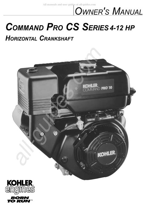 Kohler Command Pro Cs Series 4 12 Hp Horizontal Crankshaft Workshop Service Repair Manual