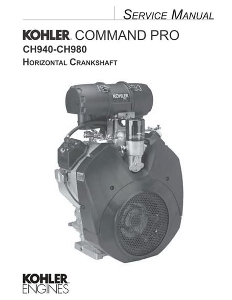 Kohler Command Pro Model Ch940 34hp Engine Full Service Repair Manual