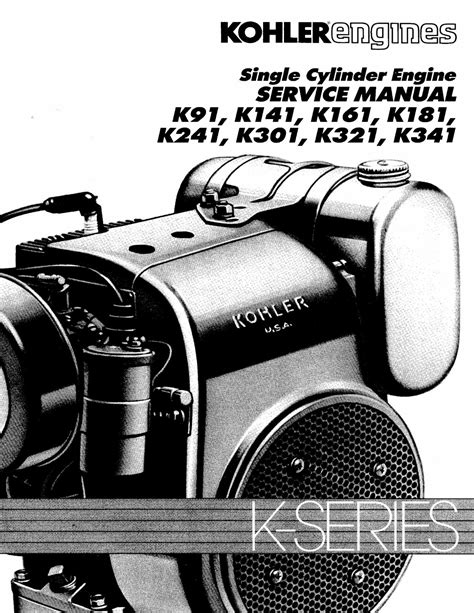 Kohler Engine Motor Manual Kohler Manuals Kohler Repair Manu