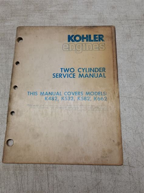 Kohler K 482 532 582 662 Twin Cylinder Service Manual