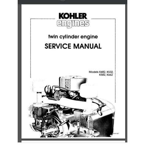 Kohler K Series Model K482 18hp Engine Full Service Repair Manual