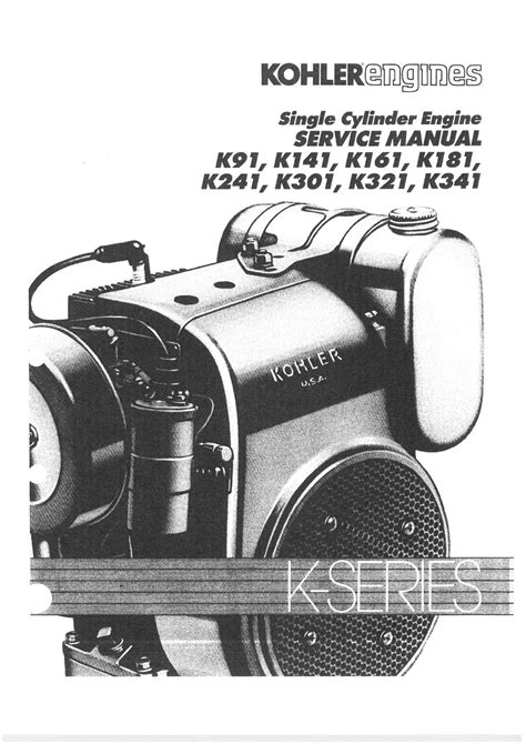 Kohler K91 K141 K161 K181 Service Repair Manual Download