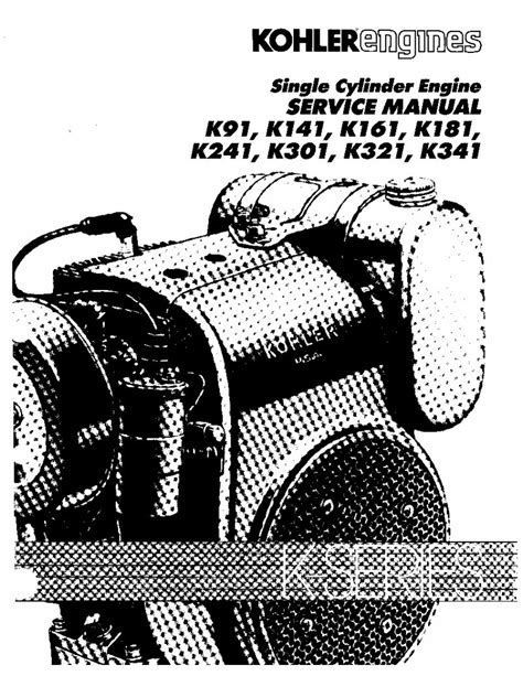 Kohler K91 K141 K161 K181 Service Repair Workshop Manual Instant Download