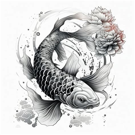 Koi Fish Tattoo Template