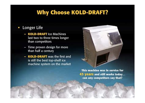 Kold Draft vs. Other Brands of Ice Machines: Story Cases and Facts
