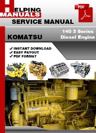 Komatsu 140 3 Series Diesel Engine Service Repair Workshop Manual Download