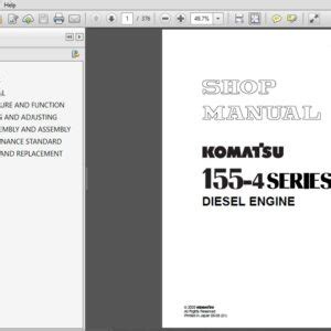 Komatsu 155 4 Diesel Engine Service Repair Manual Download