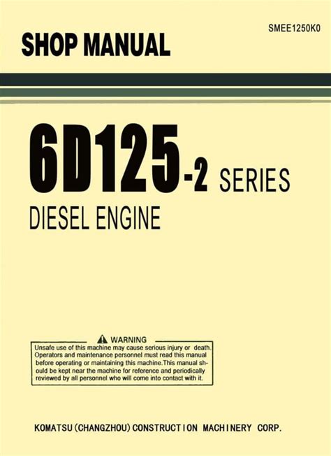 Komatsu 6d125 Series Diesel Engine Service Repair Manual