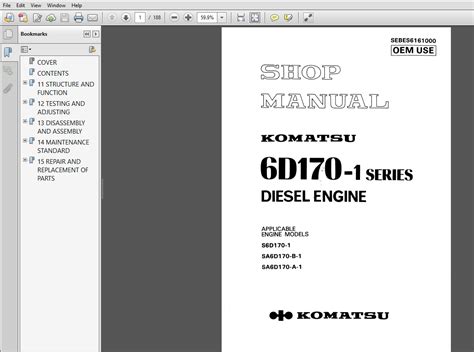 Komatsu 6d170 1 Series Diesel Engines Full Service Repair Manual 2002 Onwards