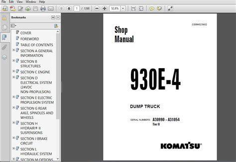 Komatsu 930e 4 Dump Truck Service Repair Manual Tier 2