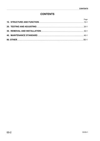 Komatsu Ck35 1 Skid Steer Loader Service Repair Manual Download F00003 And Up