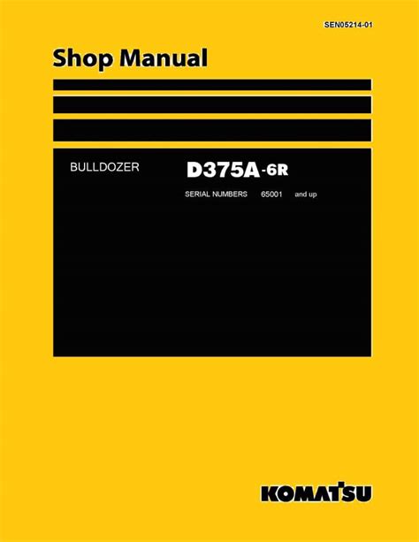 Komatsu D375a 5d Service Repair Workshop Manual