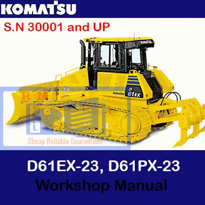 Komatsu D61ex 23 D61px 23 Bulldozer Service Repair Manual Download