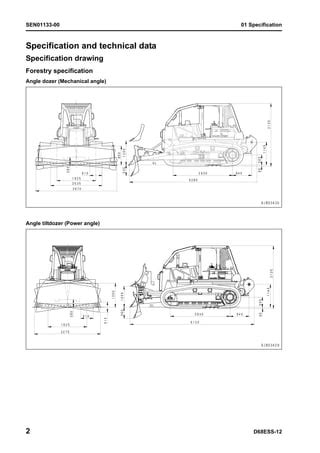 Komatsu D68ess 12 Dozer Bulldozer Service Repair Manual Download 1001 And Up J10001 And Up