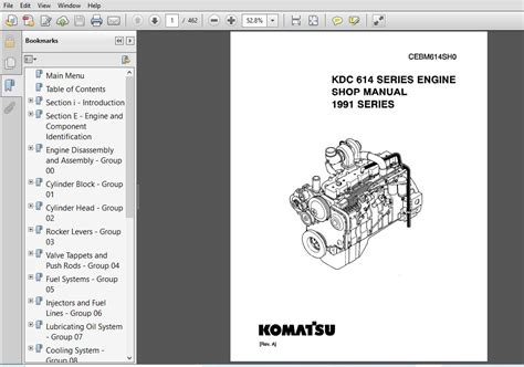 Komatsu Kdc 614 Series Engine Service Shop Repair Manual 1991 Model