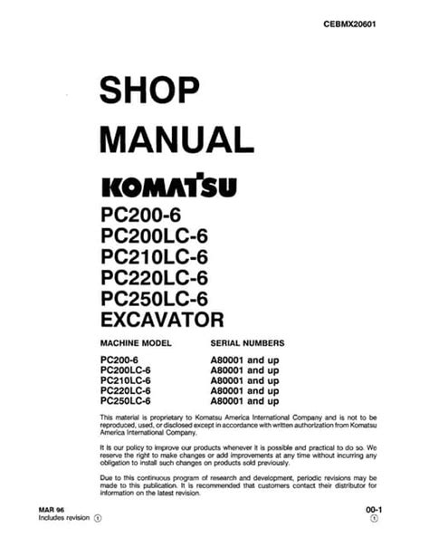 Komatsu Late Pc200 Series Excavator Service Repair Manual