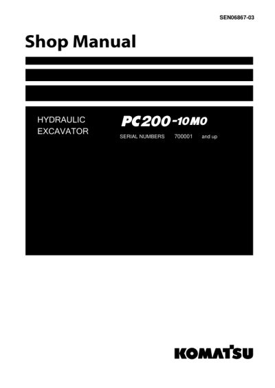 Komatsu Pc200 Series Excavator Service Repair Manual