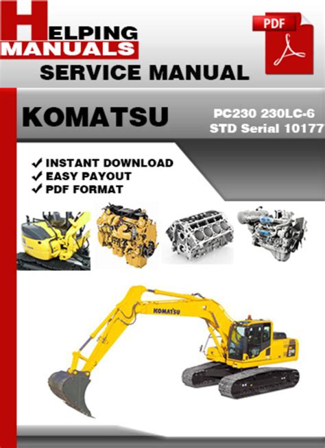 Komatsu Pc230 230lc 6 Std Serial 10177 And Up Workshop Manual