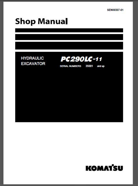 Komatsu Pc290lc 11 Hydraulic Excavator Service Manual