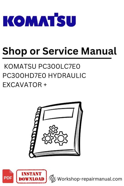 Komatsu Pc300lc 7l Pc300hd 7l Hydraulic Excavator Service Shop Repair Manual