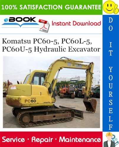 Komatsu Pc60 5 Pc60l 5 Pc60u 5 Hydraulic Excavator Service Shop Repair Manual