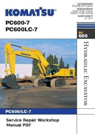 Komatsu Pc600lc 7 Factory Service Repair Manual