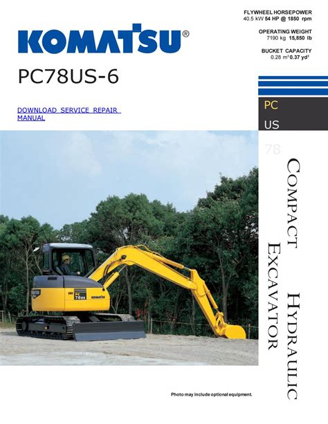 Komatsu Pc78uu 6 Pc78us 6 Excavator Service Shop Manual