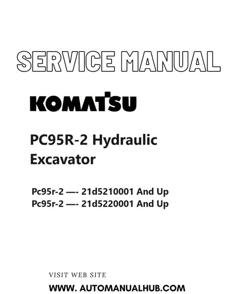 Komatsu Pc95r 2 Excavator Service Shop Manual