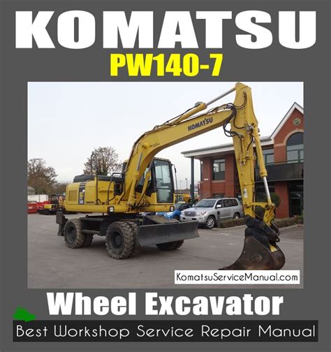 Komatsu Pw140 7 Wheeled Excavator Service Shop Repair Manual