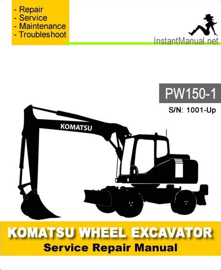 Komatsu Pw150 1 Wheeled Hydraulic Excavator Service Repair Shop Manual S N 1001 And Up