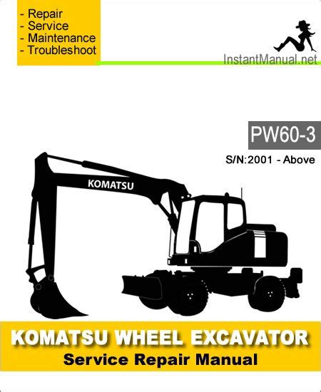 Komatsu Pw60 3 Wheeld Excavator Service Manual