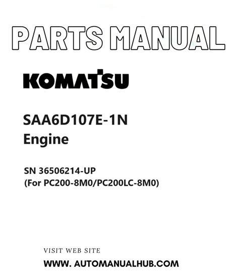 Komatsu Saa6d107e 1 Engine Parts Manual