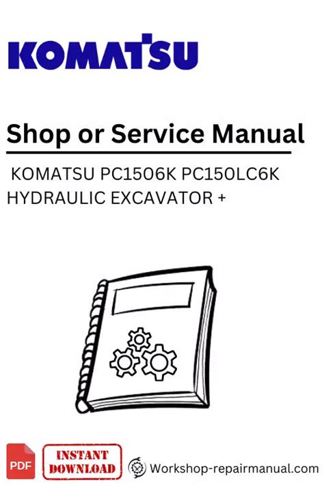 Komatsu Service Pc150 6k Shop Manual Excavator Repair Book