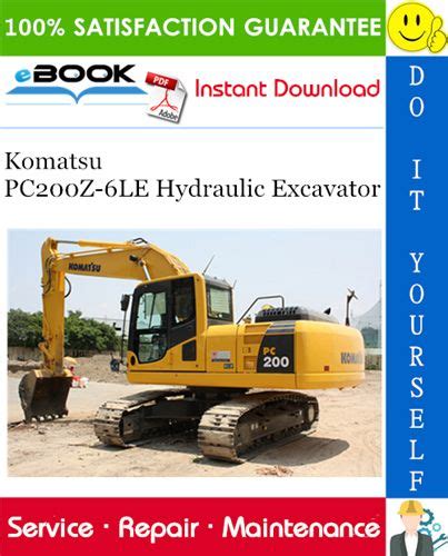 Komatsu Service Pc200z 6le Shop Manual Excavator Repair Book