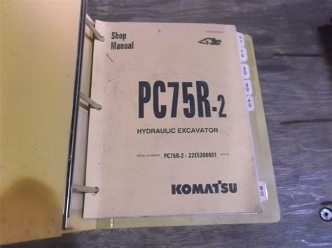 Komatsu Service Pc75r 2 Shop Manual Excavator Repair Book 1