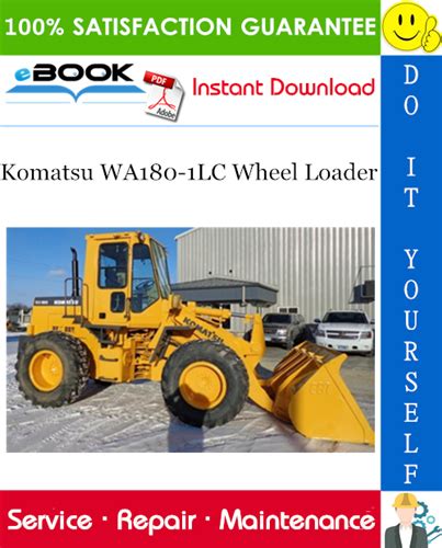 Komatsu Service Wa180 1lc Shop Manual Wheel Loader Workshop Repair Book