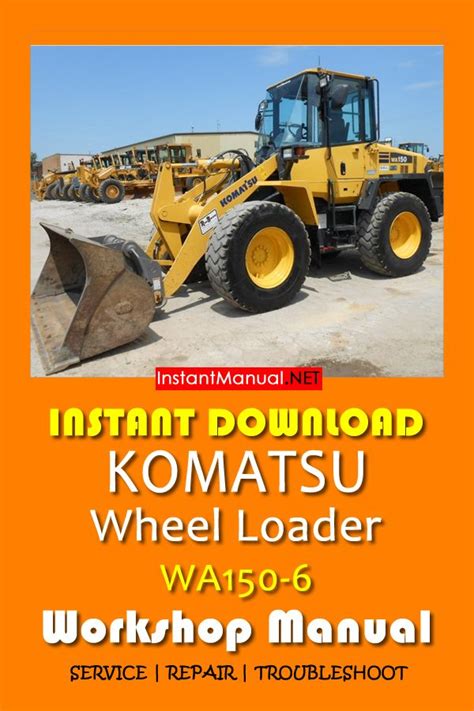 Komatsu Wa150 6 Wheel Loader Service Repair Manual Download 80001 And Up