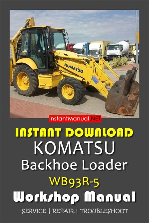 Komatsu Wb93r 5 Backhoe Loader Service Shop Repair Manual