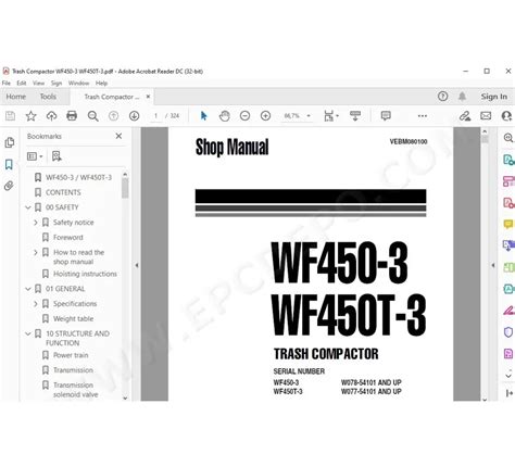 Komatsu Wf450 3 And Wf450t 3 Trash Compactor Service Manual