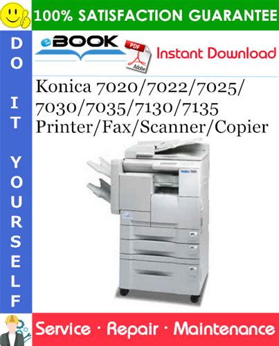 Konica 7020 7022 7025 7030 7035 7130 7135 Printer Fax Scanner Copier Service Repair Manual Parts Catalog