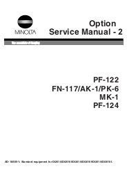 Konica 8020 8031 General Field Service Manual