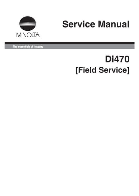 Konica Minolta Di470 General Service Manual