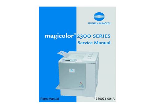 Konica Minolta Magicolor 2300 Series Service Repair Manual Parts Manual