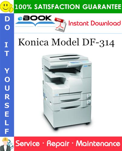 Konica Model Df 314 Service Repair Manual Parts Catalog