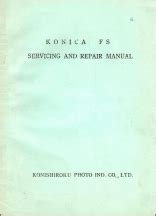 Konica Model Fs 107 Service Repair Manual