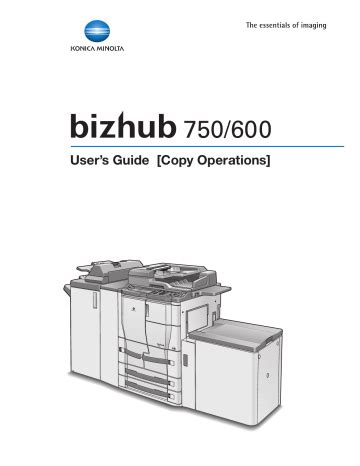 Konicaminolta Bizhub 600 750 Service Manual Theory Of Op